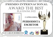 Premio para el venadense Juan Carlos Rodriguez